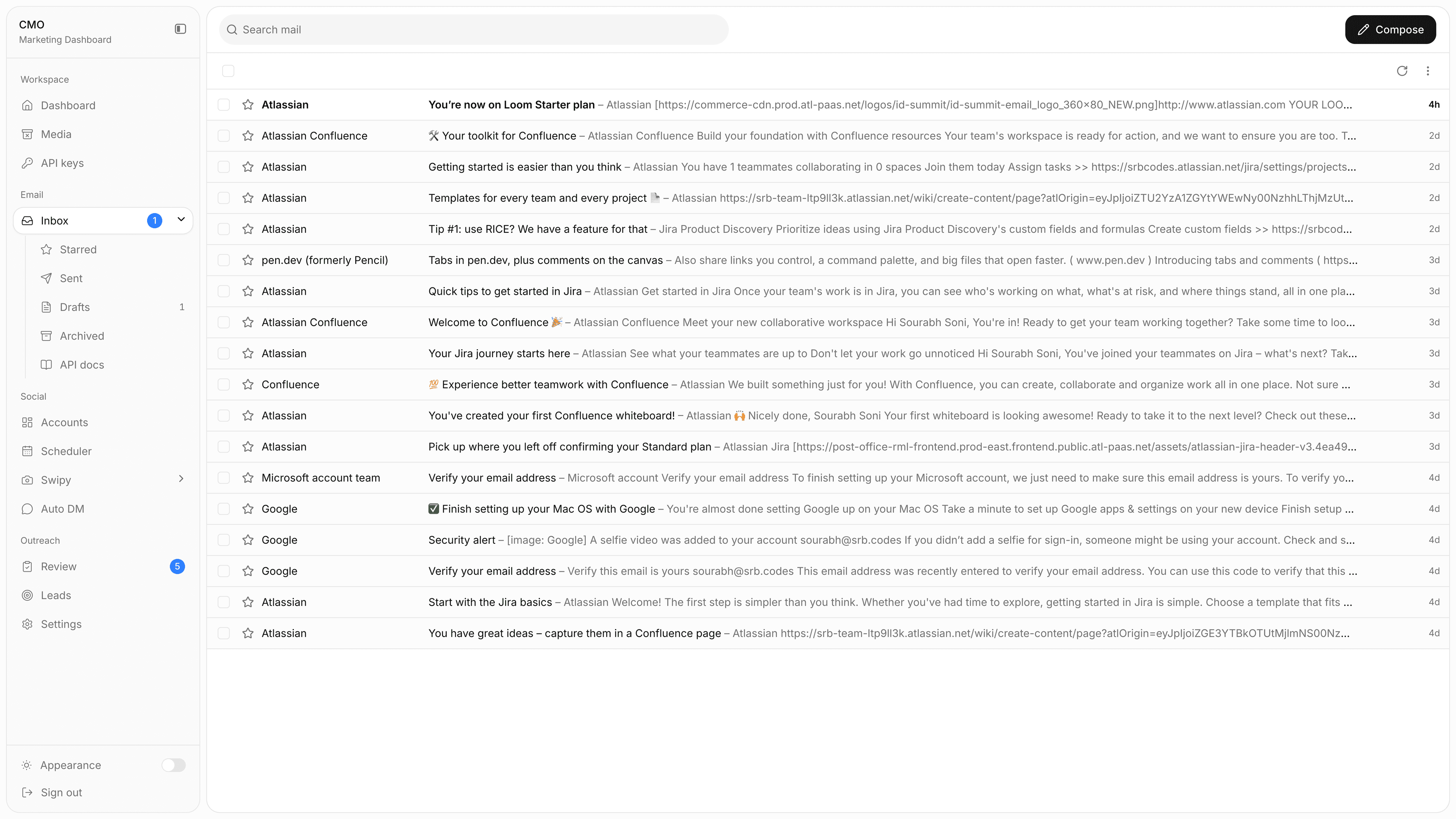 CMO email inbox