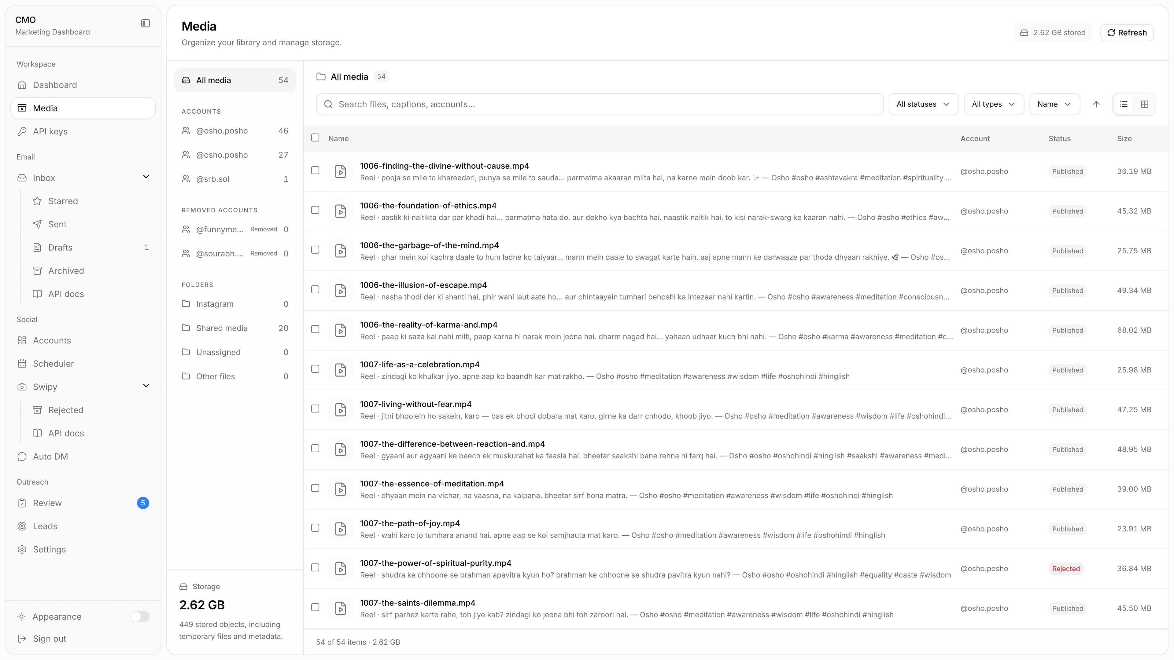 CMO media library