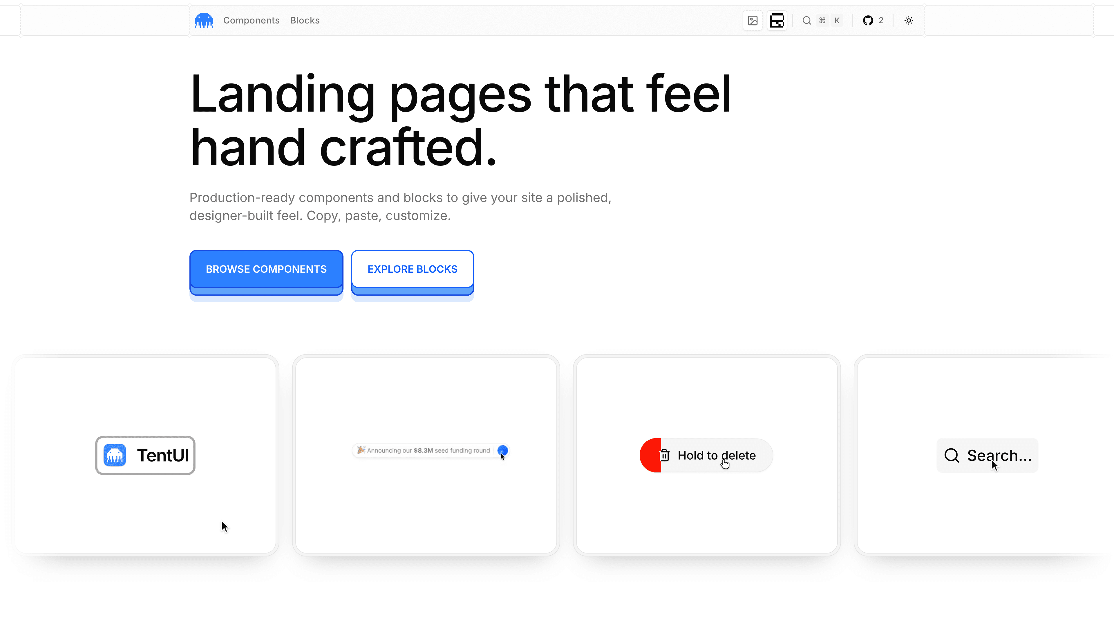 TentUI home page